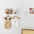 Cute Bear Sleeveless Strap Hart Clothes Hat Two-Piece Set